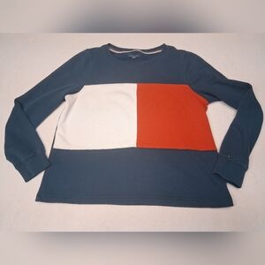 Tommy Hilfiger Y2K Colorblock Sweatshirt in Blue, White, and Red